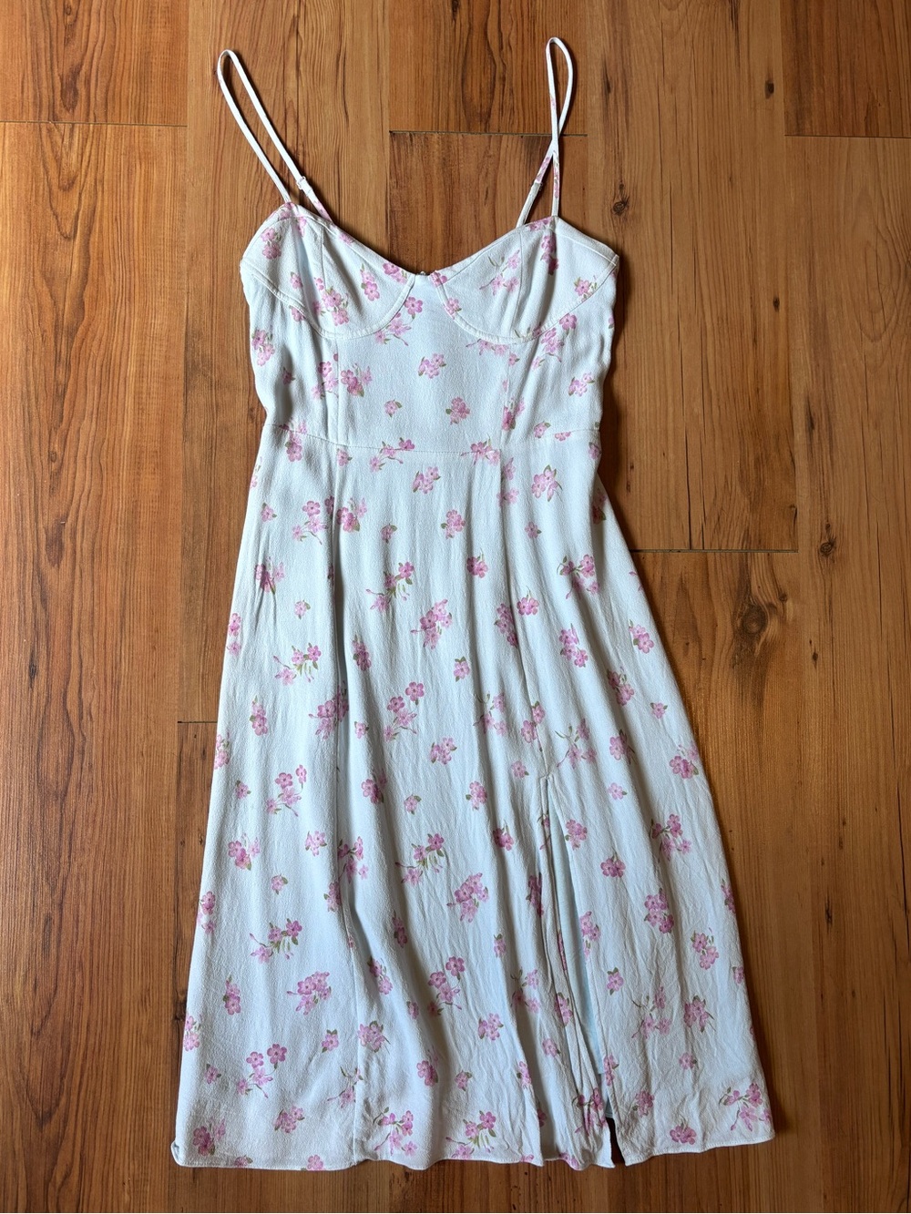 Aritzia Sunday Best Viola Midi Dress with Bustier and Thigh Slit - RARE pattern